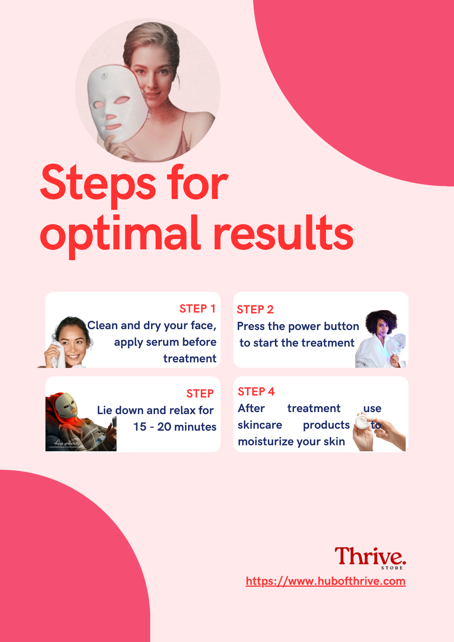 LED Face Mask 7 Color Light Therapy for Radiant Skin