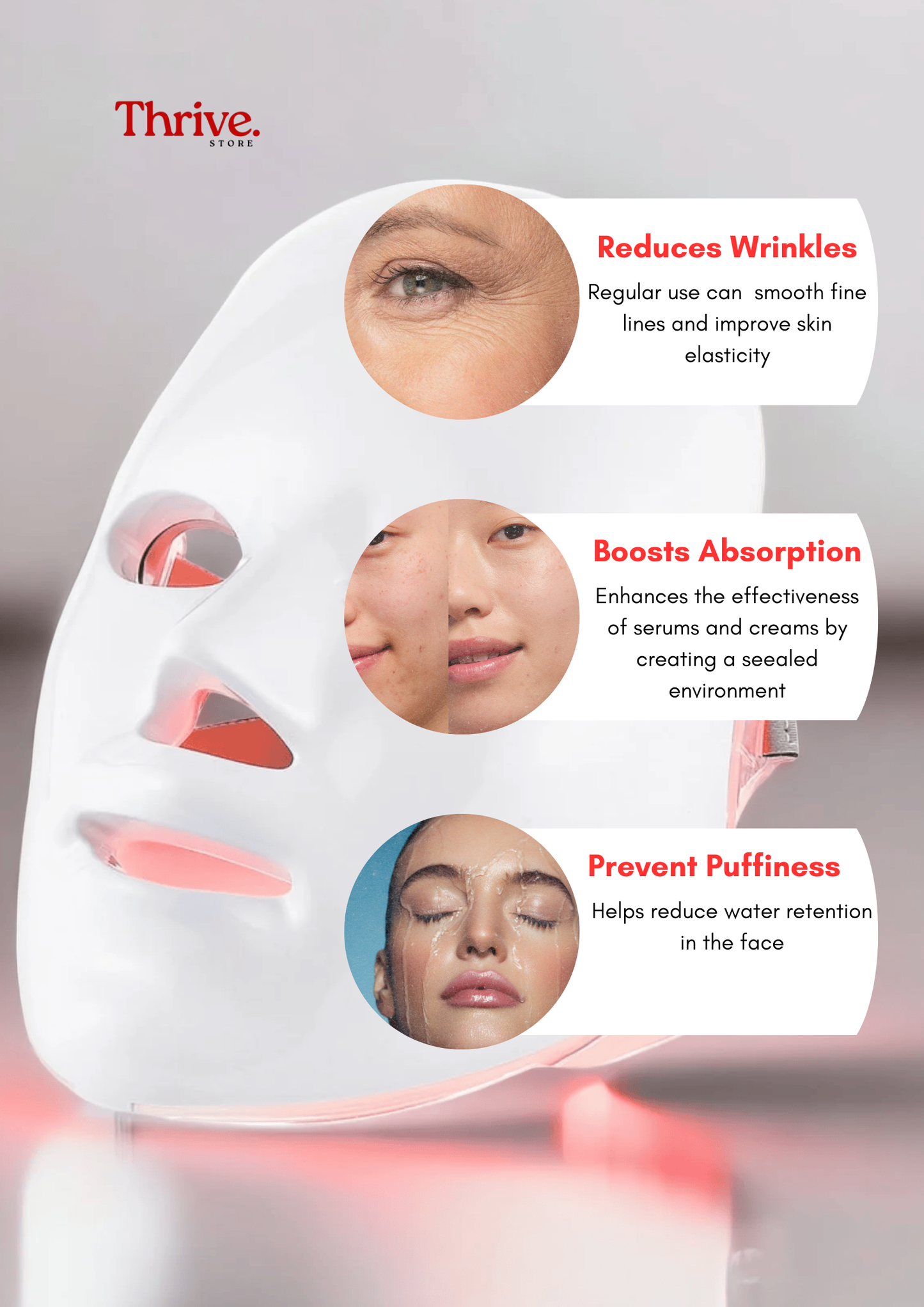 LED Face Mask 7 Color Light Therapy for Radiant Skin