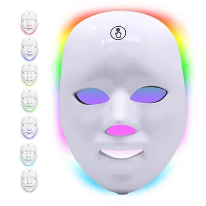 LED Face Mask 7 Color Light Therapy for Radiant Skin